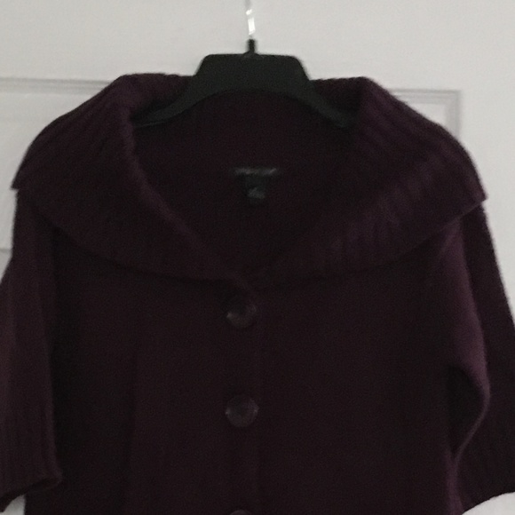 Button Front Ribbed Collar Cardigan - Picture 3 of 7
